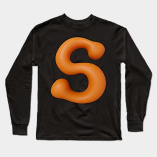 Liquid Type Letter S Long Sleeve T-Shirt